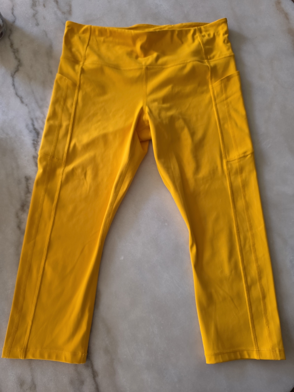 Athleta Yellow Capri Leggings